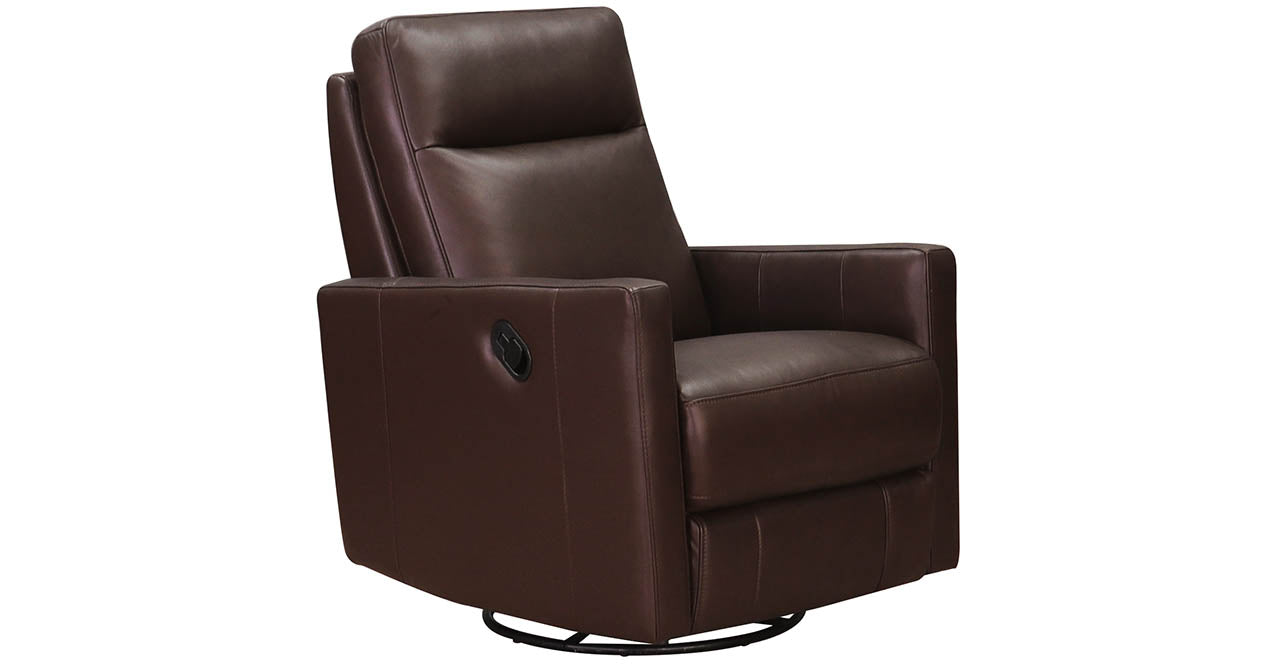 Ashby Manual Swivel Glider Leather Recliner